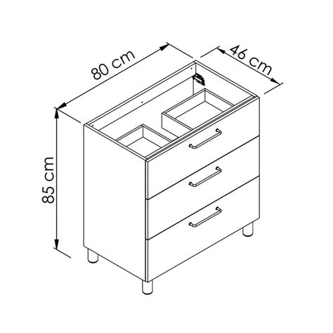 KOBO Meuble Sous Vasque 80 Cm