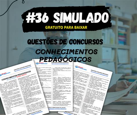 Simulado Quest Es De Concursos Conhecimentos Pedag Gicos