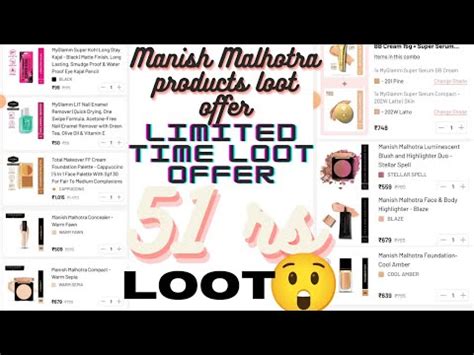 Myglamm New Loot Offer Manish Malhotra Products In Just Rs