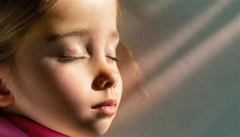 Premium Photo Serene Child Sleeping Closeup With Copyspace