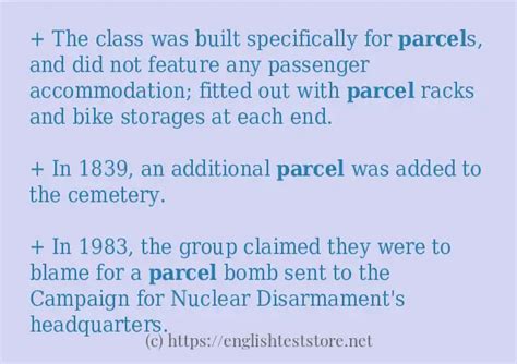 Parcel Some Sentence Examples Englishteststore Blog