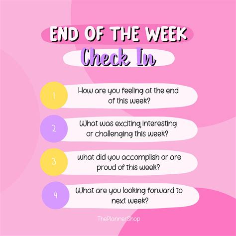 End Of The Week Check In Journal Writing Prompts Journal Prompts