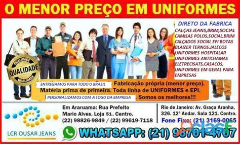 Uniformes Profissionais REBAIXAS Junho Clasf