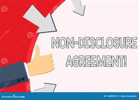 Handwriting Text Non Disclosure Agreement Concept Meaning Parties