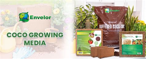 Envelor Coco Coir Brick Pack Compressed Coconut Fiber Organic Coco