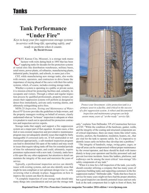 PDF Fire Protection Water Storage Tanks CST Industries PDF