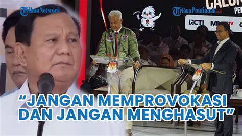 Prabowo Usai Debat Capres Soal Pertahanan Jangan Memprovokasi Dan