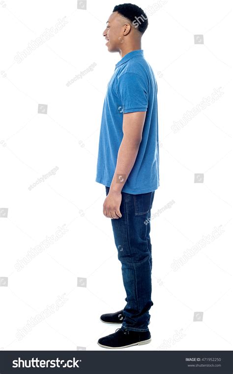 Man Standing Sideways Facing Right