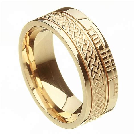 Celtic Knot Faith Yellow Gold Band Celtic Wedding Rings Rings From Ireland