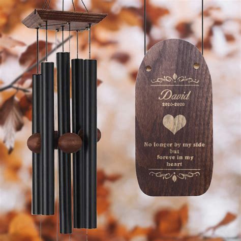 Personalized Memorial Wind Chimes Outdoor Custom Wind Chime Etsy