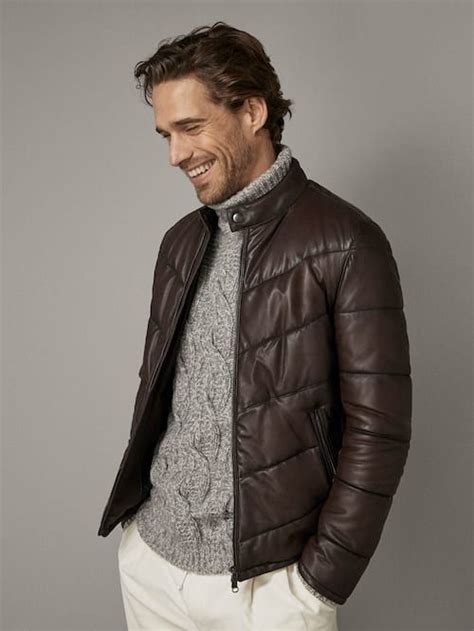 Vestes En Cuir Pour Homme Massimo Dutti Automne Hiver 2018 Quilted