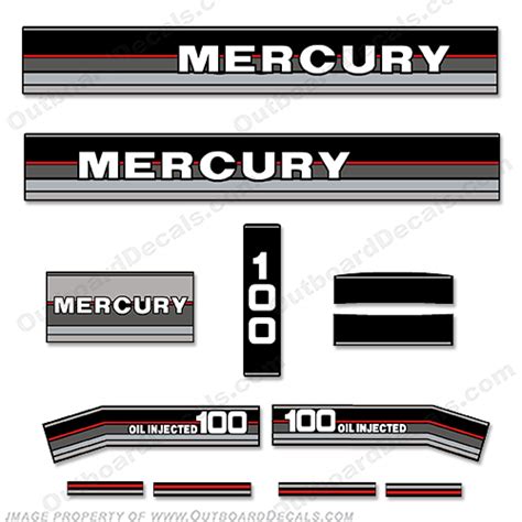 Mercury 1987 1988 100hp Outboard Decals