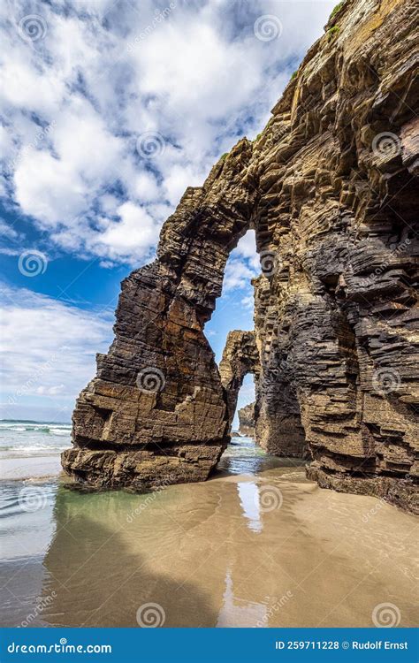 Natural Rock Arches Cathedrals Beach Playa De Las Catedrales At