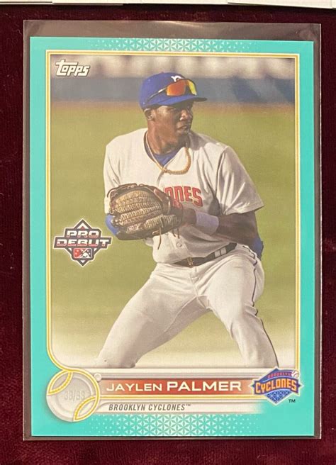 Topps Pro Debut Chrome Jaylen Palmer Pdc Aqua Parallel