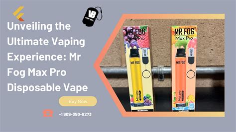 Unveiling The Ultimate Vaping Experience Mr Fog Max Pro Disposable Vape