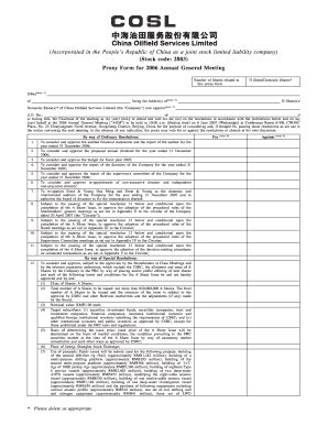 Proxy Form Template Fill Online Printable Fillable Blank Pdffiller