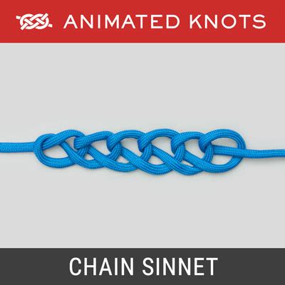 Chain Sinnet | How to tie a Chain Sinnet using Step-by-Step Animations | Animated Knots by Grog