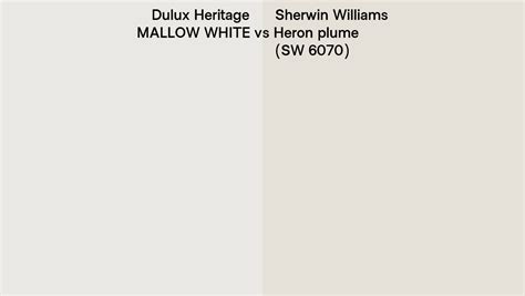 Dulux Heritage MALLOW WHITE Vs Sherwin Williams Heron Plume SW 6070