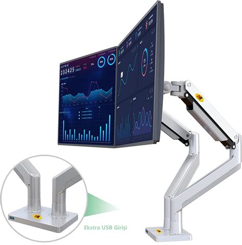 Anasayfa > Çift Kol Standlar > Ergoflex NB G32 22-32inch Monitör Standı