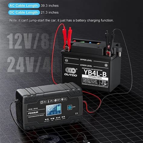 Foxsur V V A Automatic Battery Charger Hot Deals Lb