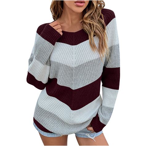 Black&Friday Deal Taqqpue Womens Knit Pullover Sweaters Long Sleeve Shirts Sweater for Women ...