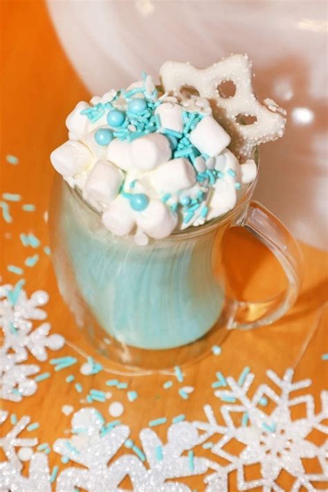 Disney S Frozen Blue Hot Chocolate Christmassweetsweek For The Love Of Food