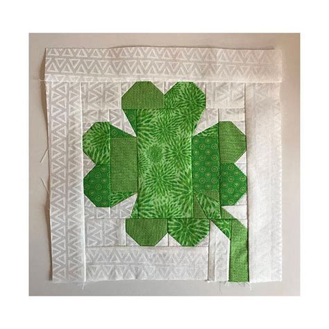 Traditional Piecing Four Leaf Clover Quilt Pattern PDF Etsy Mug Rug