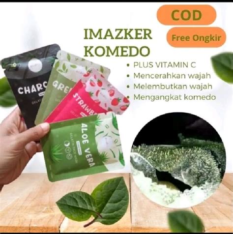 Masker Komedo Imazker Gelatin Halal Bpom Masker Pencerah Lazada Indonesia