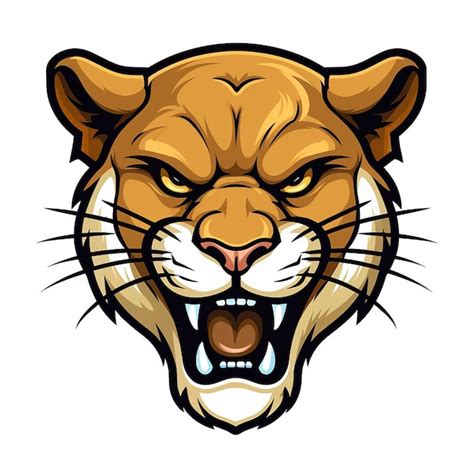 Premium Ai Image Cougar Mascot Detail Cartoon Vector Graphic