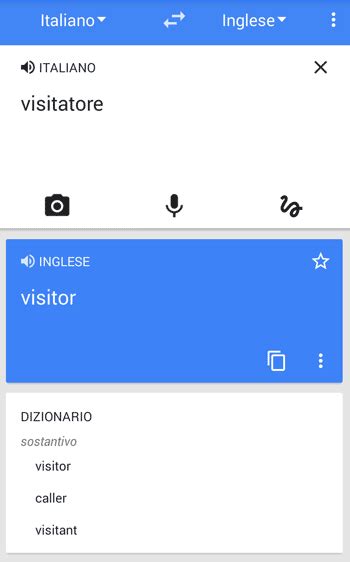 Traduttore Su Smartphone Dizionario Inglese Italiano Google Translate