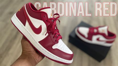 SOLDOUT Jordan 1 Low Cardinal Red On Feet Review YouTube