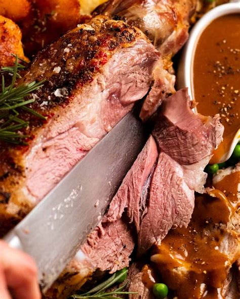 Roast Lamb Leg With Gravy Therecipecritic