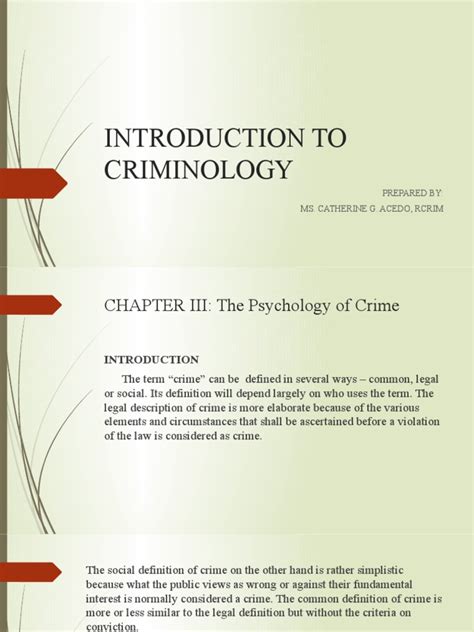 Introduction To Criminology Chapter 3 Pdf Felony Crime And Violence