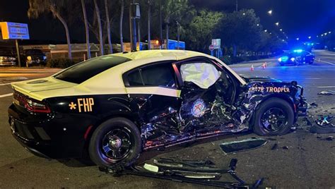 Fhp Drunk Driver Ran Red Light Before Slamming Into Florida Troopers Vehicle Fox 35 Orlando