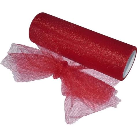 C55257 Rouleau Filet De Tulle 15 Cm X 9 M Couleur Rouge Pour