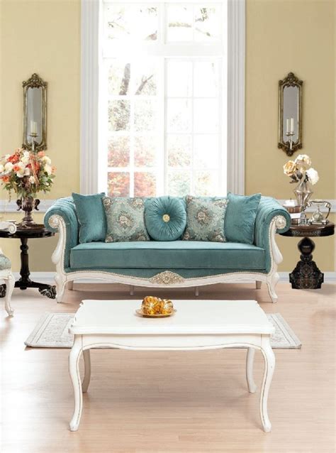 Casa Padrino Ensemble De Salon Baroque De Luxe Turquoise Vert Blanc