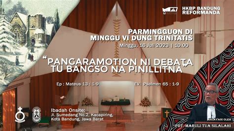 Parmingguon Di Minggu Vi Dung Trinitatis Minggu Juli