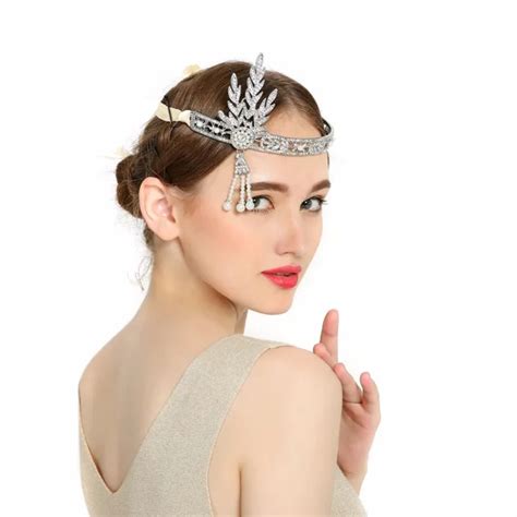 Fashion Great Gatsby Charleston 1920s Vintage Pearls Headpiece Headband