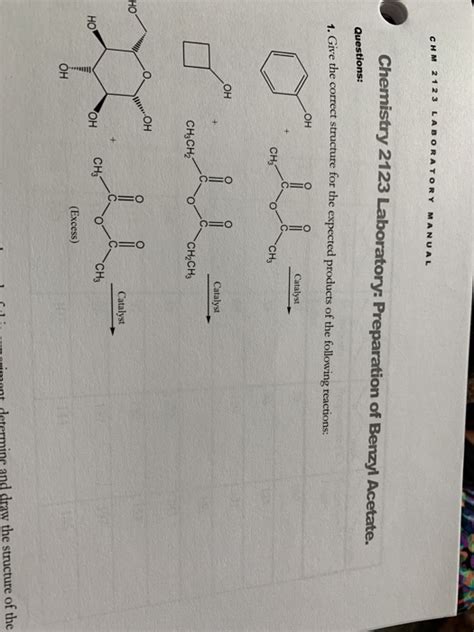 Solved M Laboratory Manual Chemistry Laboratory Chegg