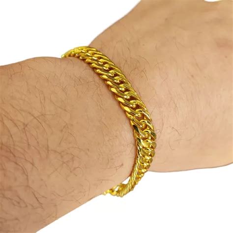 Pulseira Lacraia Mm Grumet Banhada A Ouro K Masculina