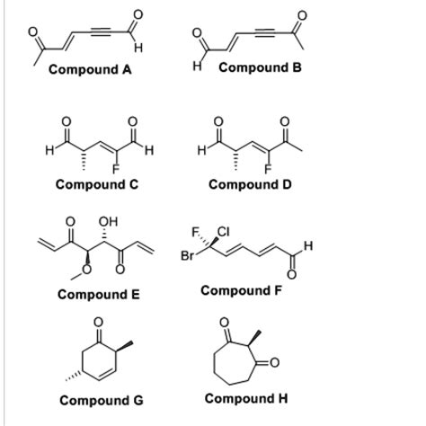 Solved Compound A Compound B Compound C Compound D Oh Ci Compound E