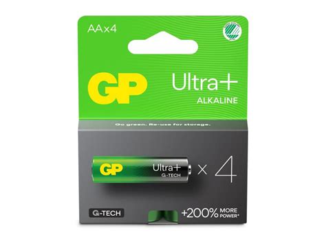 Köp AAA LR6 alkaliska batterier GP Ultra Plus 4 pack till rätt pris