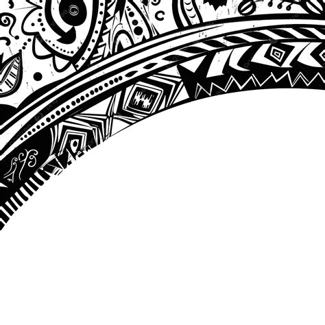 Abstract Illustration Background With Black Tribal Border Frame