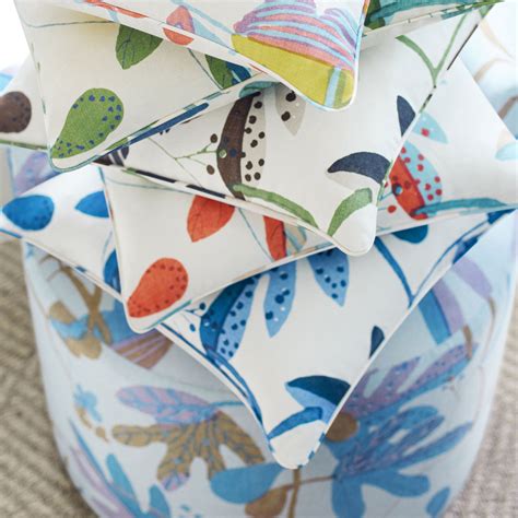 Tissu Matisse Leaf Bleu Thibaut