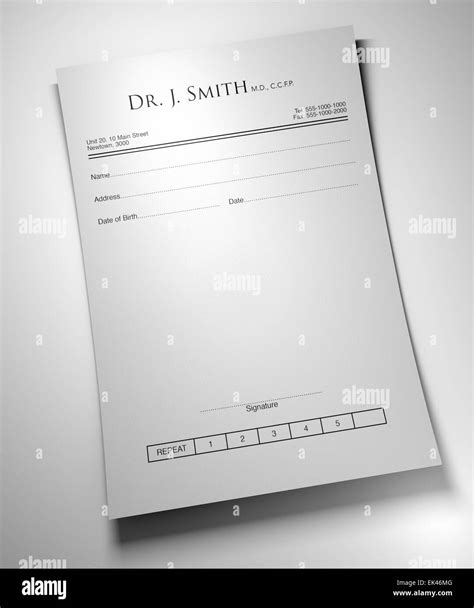 Doctors Prescription Paper Hi Res Stock Photography And Images Alamy