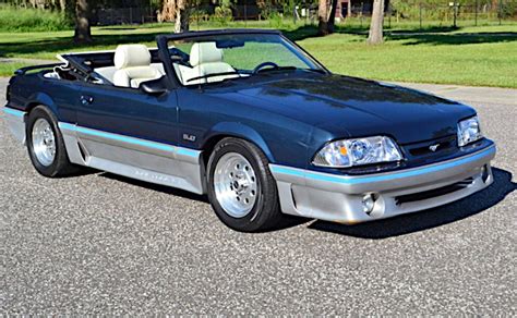 Dark Shadow Blue 1987 Ford Mustang Gt Convertible