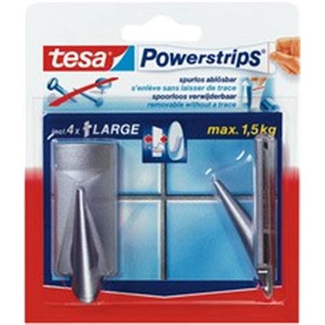 Tesa Crochets Powerstrips Large Classique Blanc