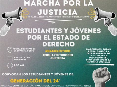 Reforma Judicial Estudiantes Convocan A Marcha Por La Justicia