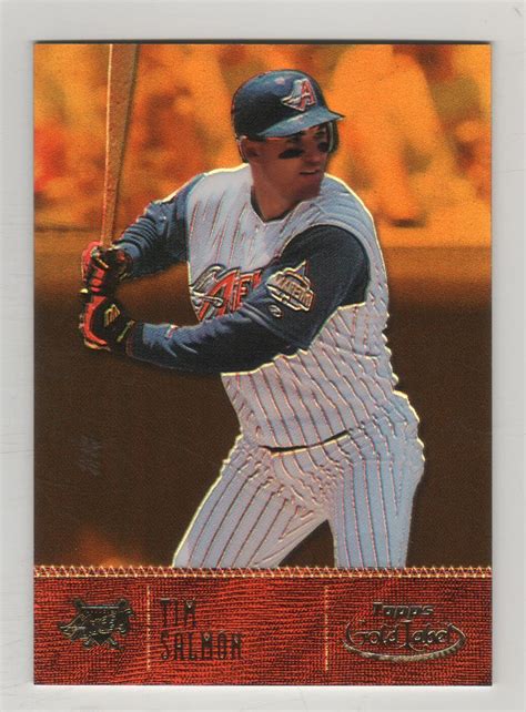 2001 Topps Gold Label Class 1 Gold 102 Tim Salmon Angels 999 Bv5