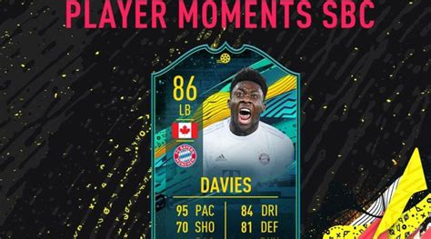 Fifa Davies Player Moments Sfida Creazione Rosa Weareutita